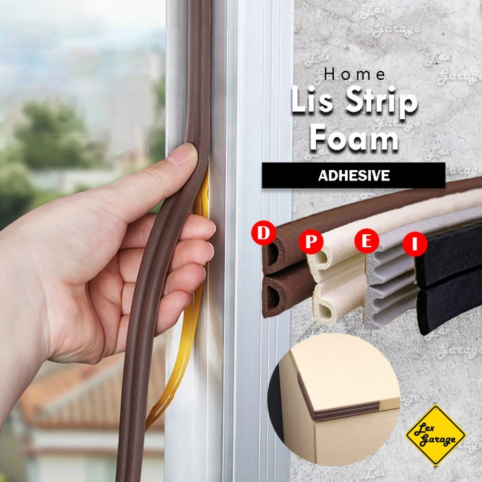 JAYAmart- Door Seal Strip Karet Busa Peredam Suara Penutup Celah Pintu Jendela