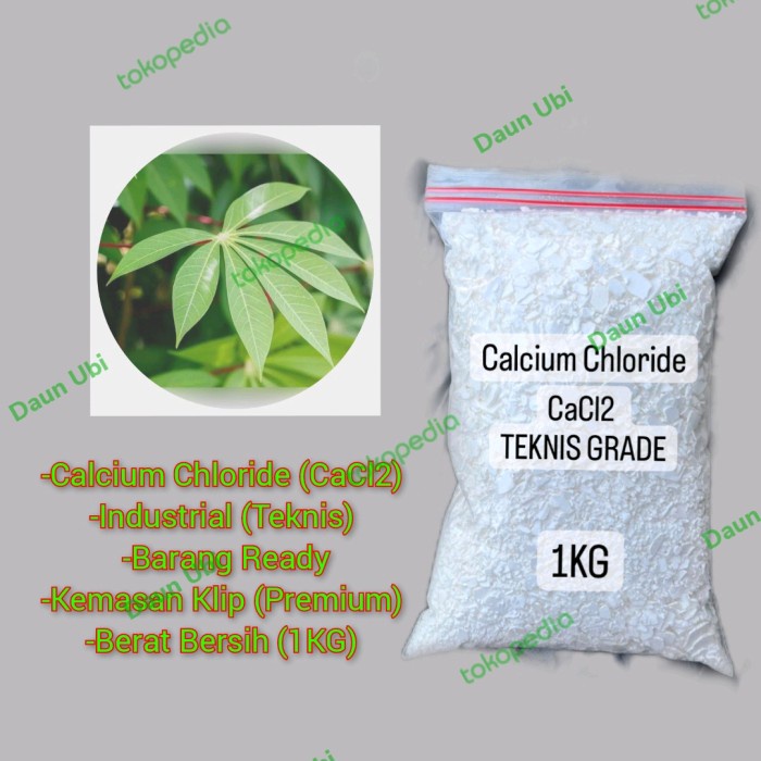 JTTOP" CALCIUM CHLORIDE / KALSIUM KLORIDA / CACL2 - 1KG