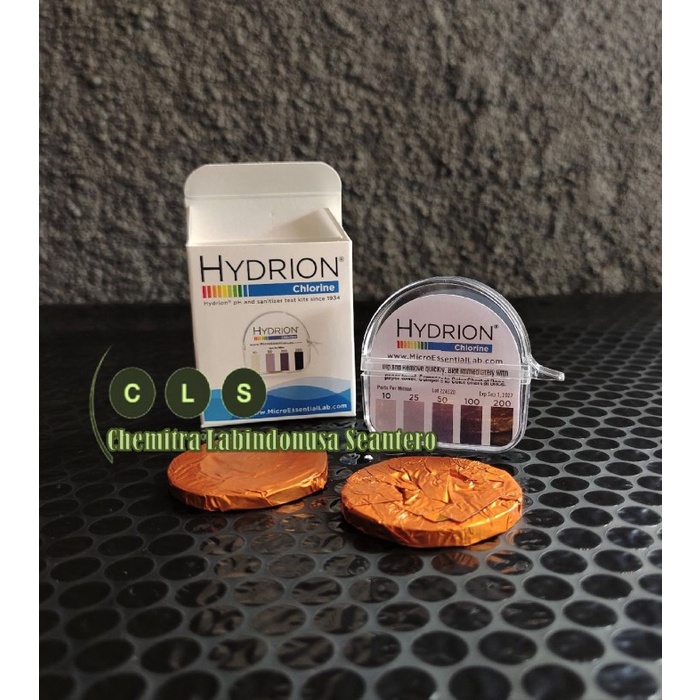 JTTOP" HYDRION CM-240 CHLORINE TEST STRIPS DISPENSER 10-200 PPM CM240