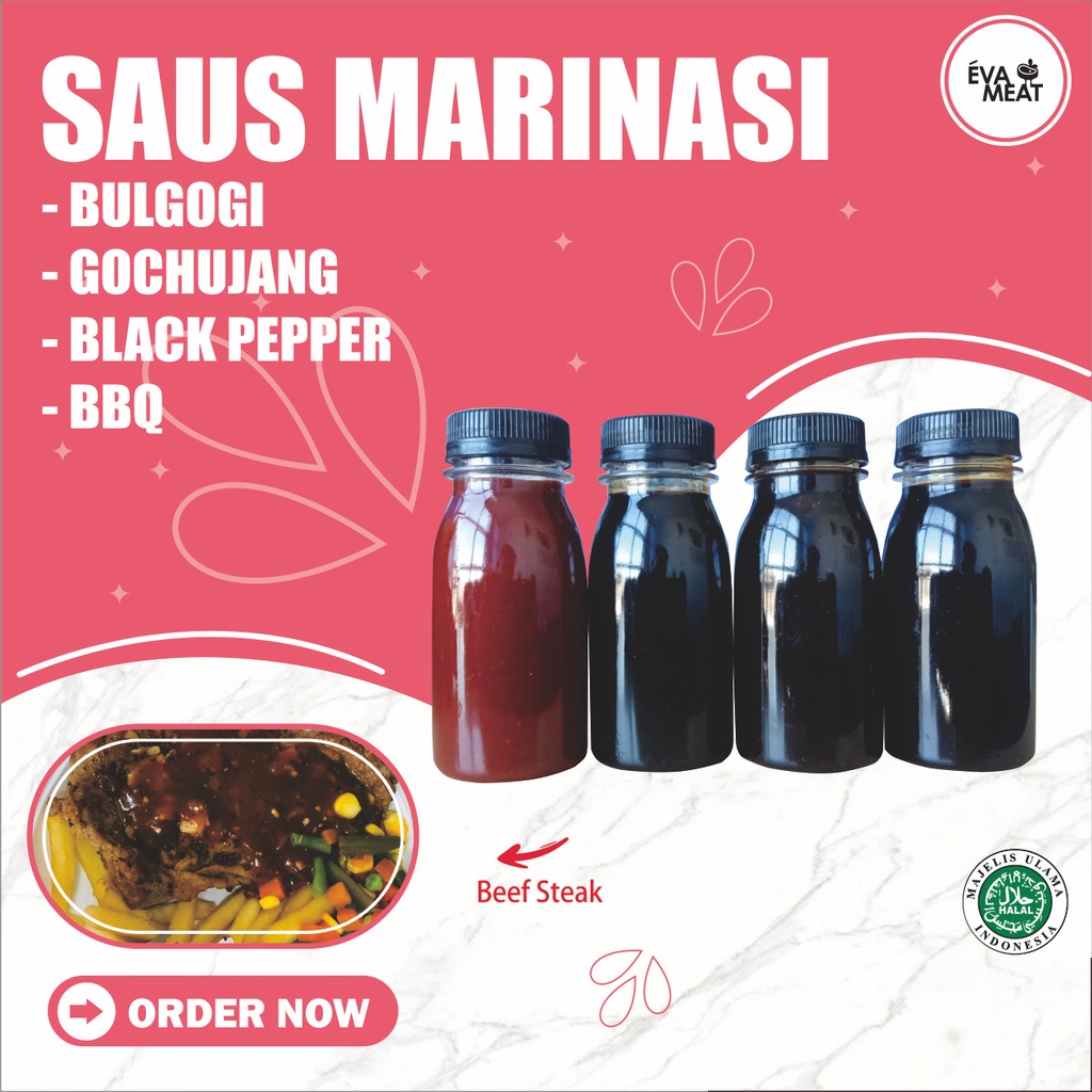 

HJE saus marinasi/saus bulgogi/saus gochujang/saus black papper/saus barbeque/gochujang / black