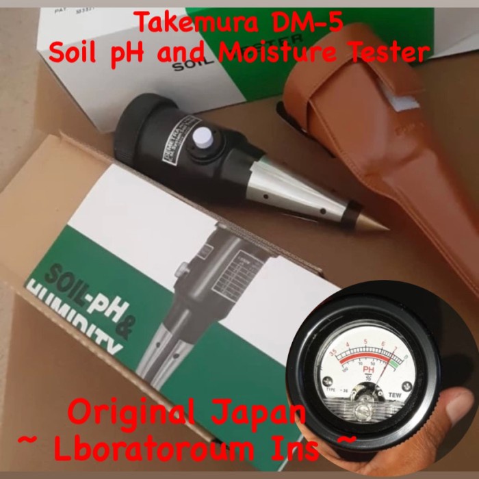 JTTOP" TAKEMURA - SOIL MOISTURE & PH MODEL DM5 - ALAT CEK TANAH - DM 5