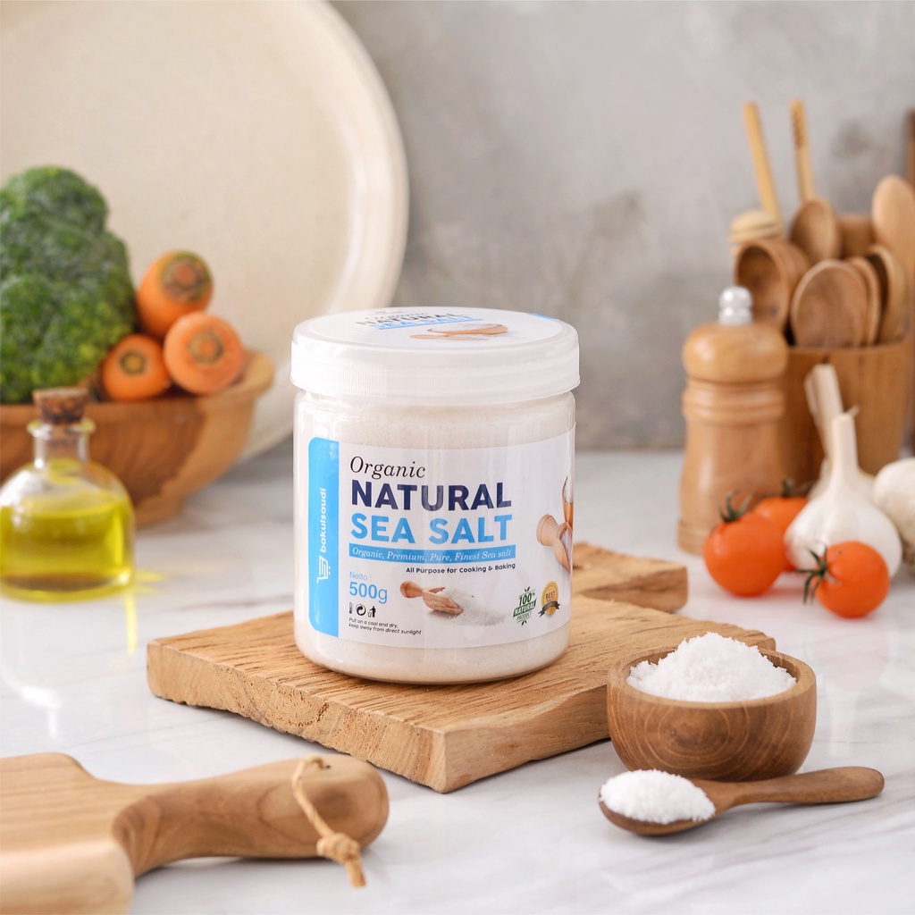 

HJE Sea Salt Pure Organic Garam Laut Alami Premium Asli 100% / Seasalt Fine Grain non GMO Mpasi