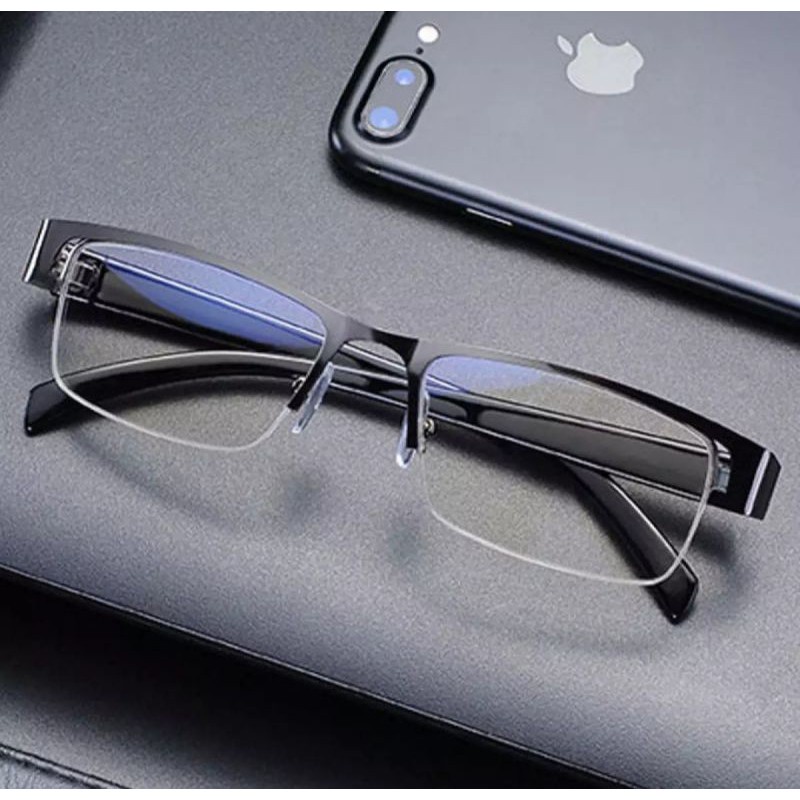KACAMATA PLUS KACA MATA BACA LENSA BLUERAY FRAME BESI PRIA WANITA / KACA MATA ANTI RADIASI