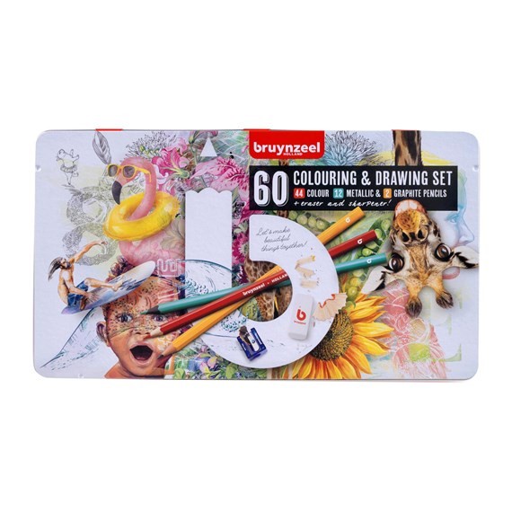 

Bruynzeel Drawing and Colouring Set Creative Artists 60 pieces