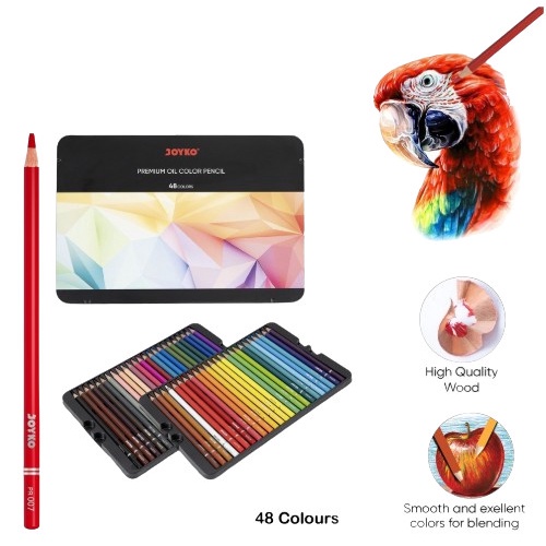 

PENSIL WARNA PREMIUM 48 WARNA JOYKO/CP-TC126-48 JOYKO PREMIUM OIL COLOR PENCIL