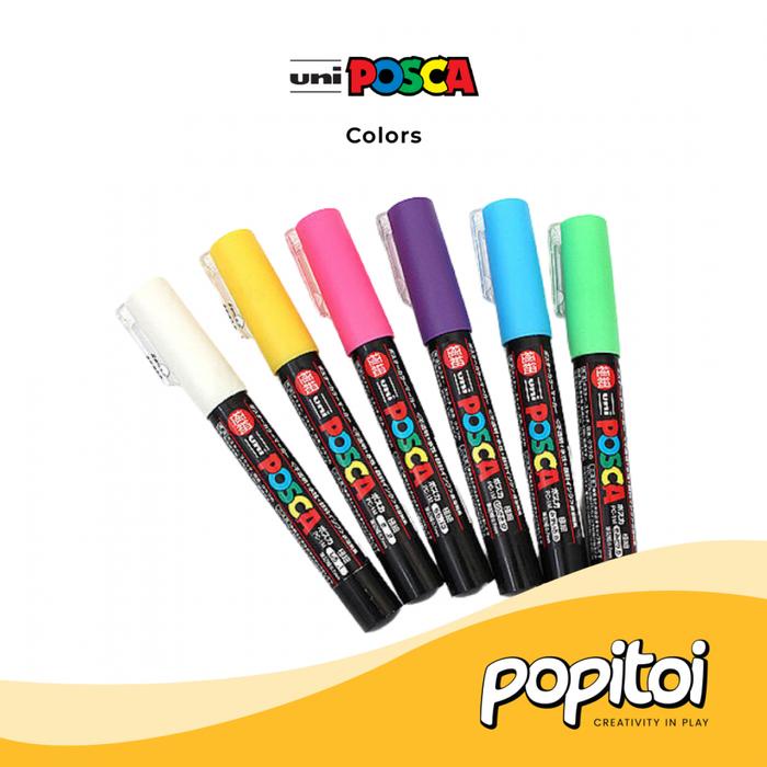 

UNI Posca PC-1M Acrylic Marker SET 6 7 8 12 Colors Extra Fine Tip Spidol Warna Warni