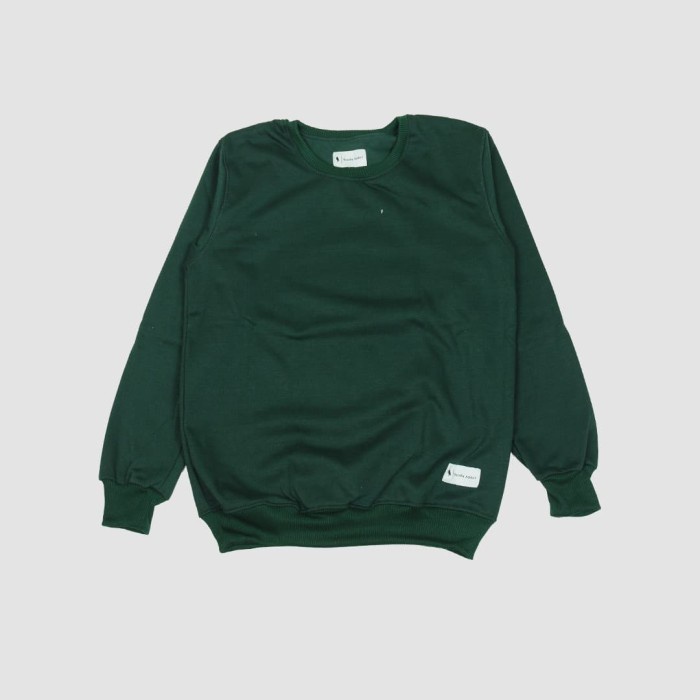 CREWNECK SWEATSHIRT WARNA HIJAU BOTOL