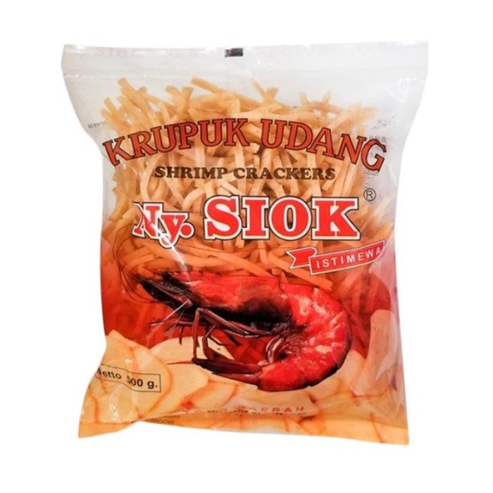 

KERUPUK UDANG NY SIOK 500 GRAM BENTUK STICK NYONYA SIOK UDANG