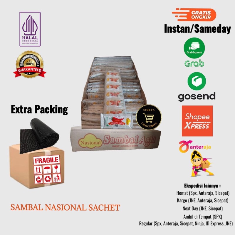 

HJE Sambal Nasional Sachet (1 Dus isi 20 pack/480 pcs)