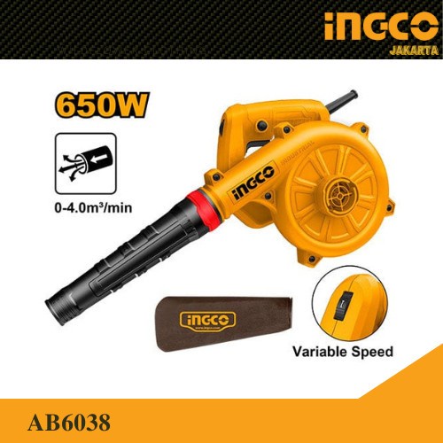 Aspirator Blower 650 W/ Blower Keong / Blower Bulu Kucing / Pengering Mobil Ingco Ab6038