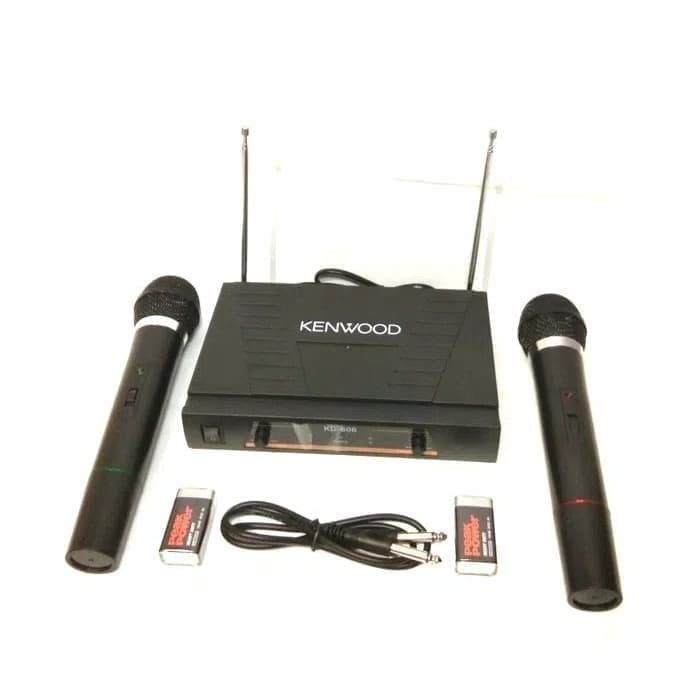 Mic Wireless Double Kenwood Microphone / Mik Tanpa Kabel