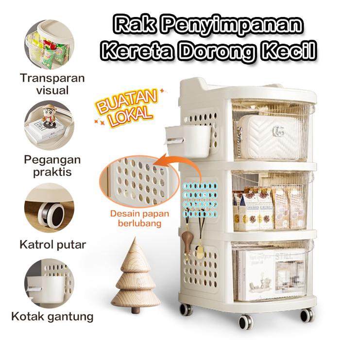 SALE BELI LOKALStarlight Rak Troli Tempat Penyimpanan Serbaguna Rak Dapur Portable Lemari Dapur