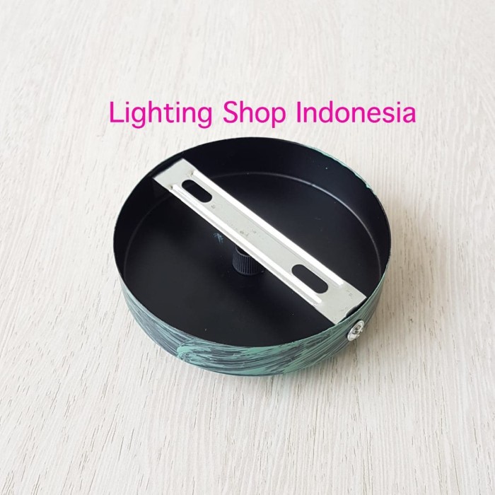 Kop (Dop) Base Plafon Warna Retro Hijau Untuk Lampu Gantung 1 Lampu