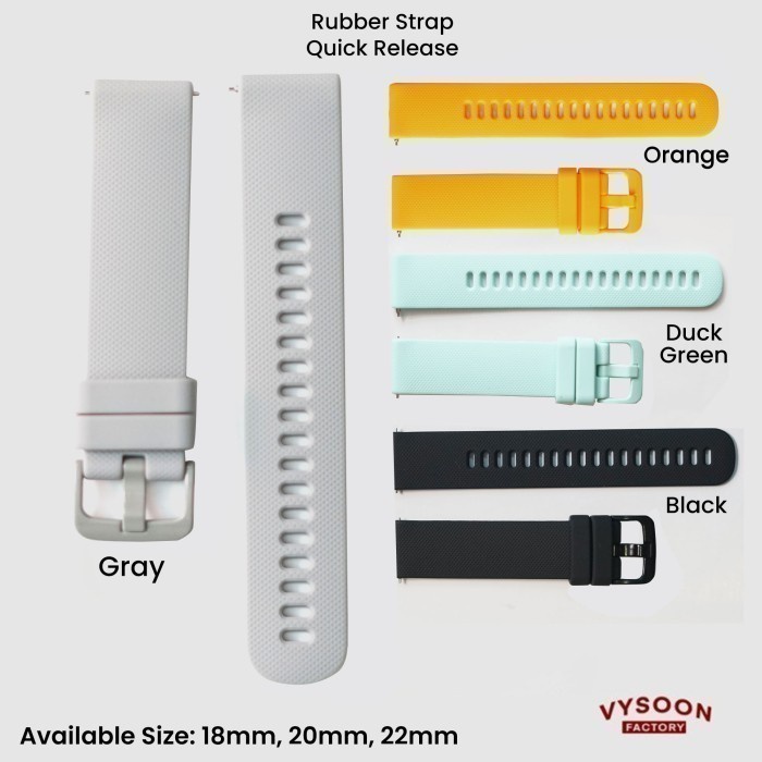 Tali Karet Strap Rubber Jam Tangan 18Mm 20Mm 22Mm Rubber Strap Silikon