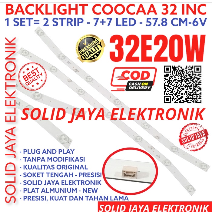 BACKLIGHT LED TV COOCAA 32E20W 6 VOLT 7 KANCING LAMPU BL 32 E 20 W