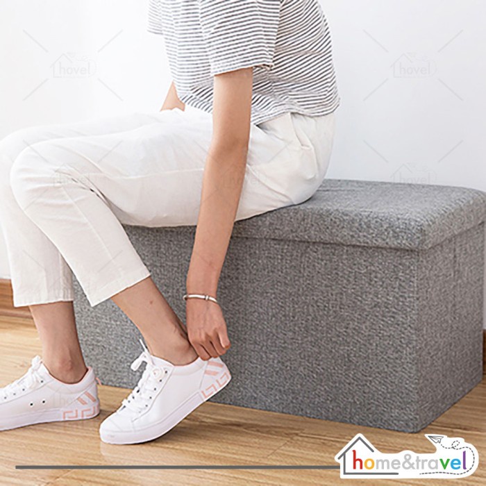 HOVELSHOP Kursi Lipat Storage Box Bangku Panjang Penyimpanan Barang