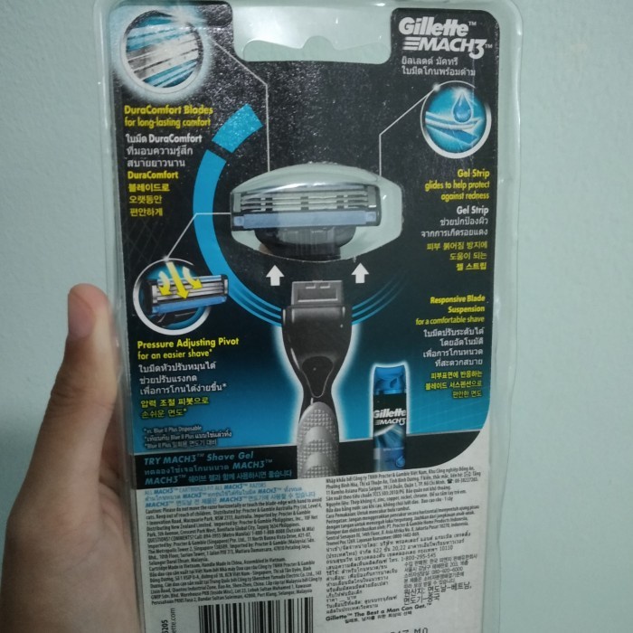 JH8 Gillette Mach 3 Razor / Pisau Cukur Kumis / Gilette / Gillete Refill 2