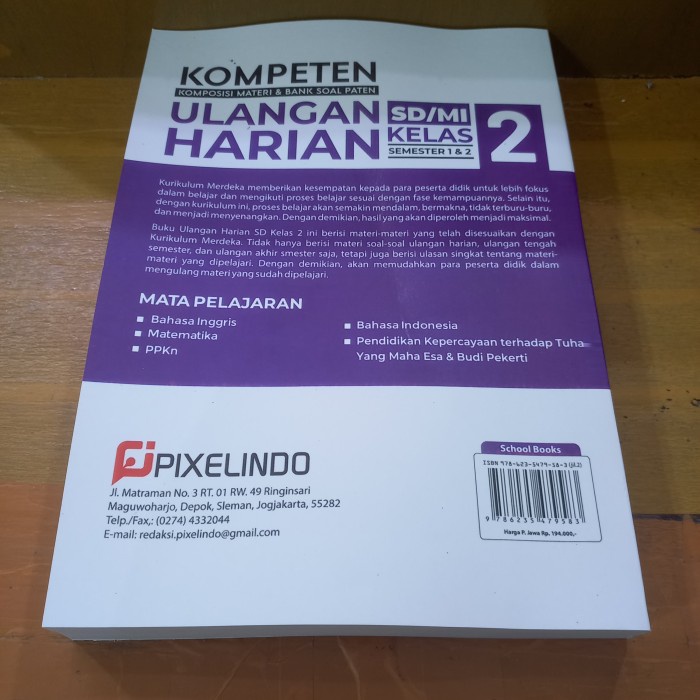 

Kompeten Komposisi Materi Bank Soal Paten Ulangan Harian Sd Mi Kelas 2