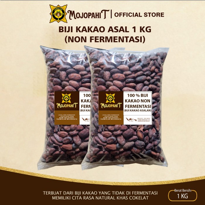 

Cokelat Mojopahit Biji Kakao Non Fermentasi 1 kg