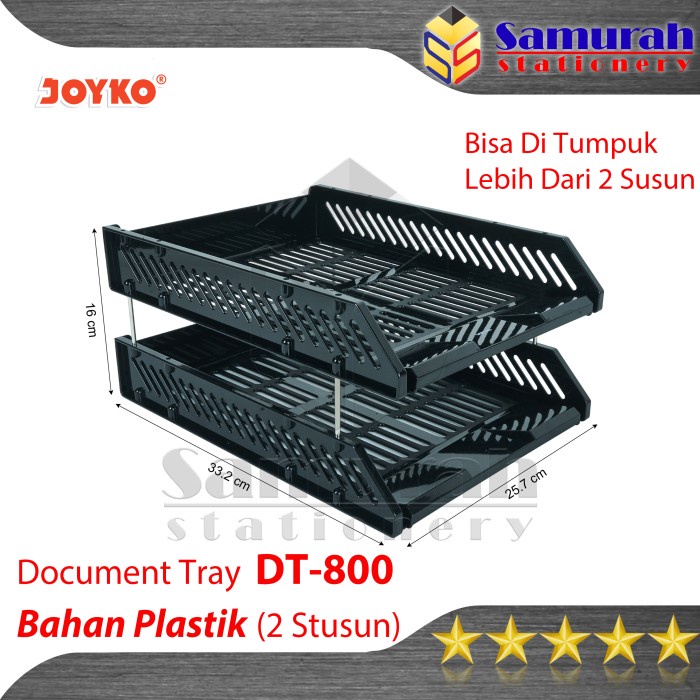 

[tmr] - Document Tray Plastik 2 Tingkat Susun DT 800 Joyko / Rak Dokument