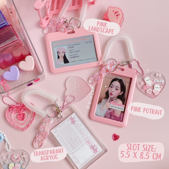 

[tmr] - Pink Style Acrylic Photocard Holder / Card Holder PC