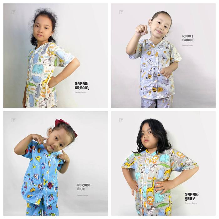 Paket Usaha / Piyama Kids (1-5 Thn) / 199Rb Dapat 12 Set Cotton Sleepwear Tidur Katun Terbaru
