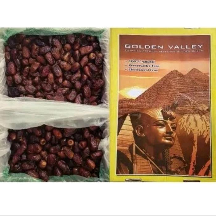 

Kurma Mesir Golden Valley 10 kg - Camilan Kering Organik Tanpa Gula - Coklat, Food, Manis, Bawang,