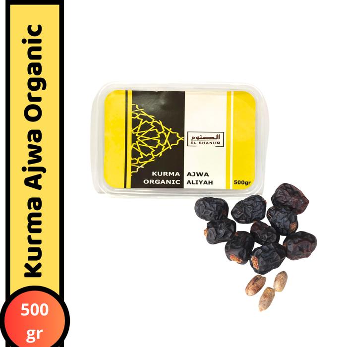 

Kurma Ajwa Madinah Asli Premium Jumbo 500 Gr Organic Fruity - kurma Elshanum Food