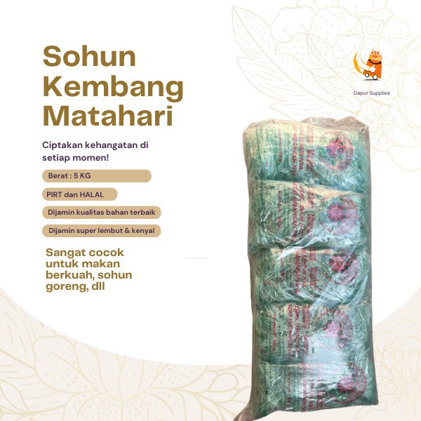 

Paket Sohun Hajatan 5KG Sohun Kembang Matahari 5KG / Sohun Premium Le