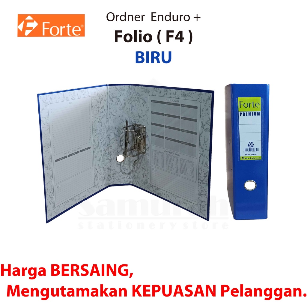 

iK! Ordner Forte Premium Enduro + Laminasi Ukuran Folio / F4 Punggung 75 mm Warna Warni / Map File 2