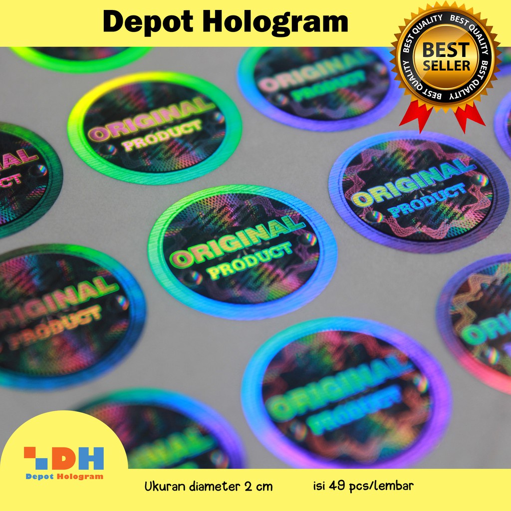 

IK! Stiker hologram 3D orinal product Classic uk.d. 2 cm - segel rusak sarang tawon