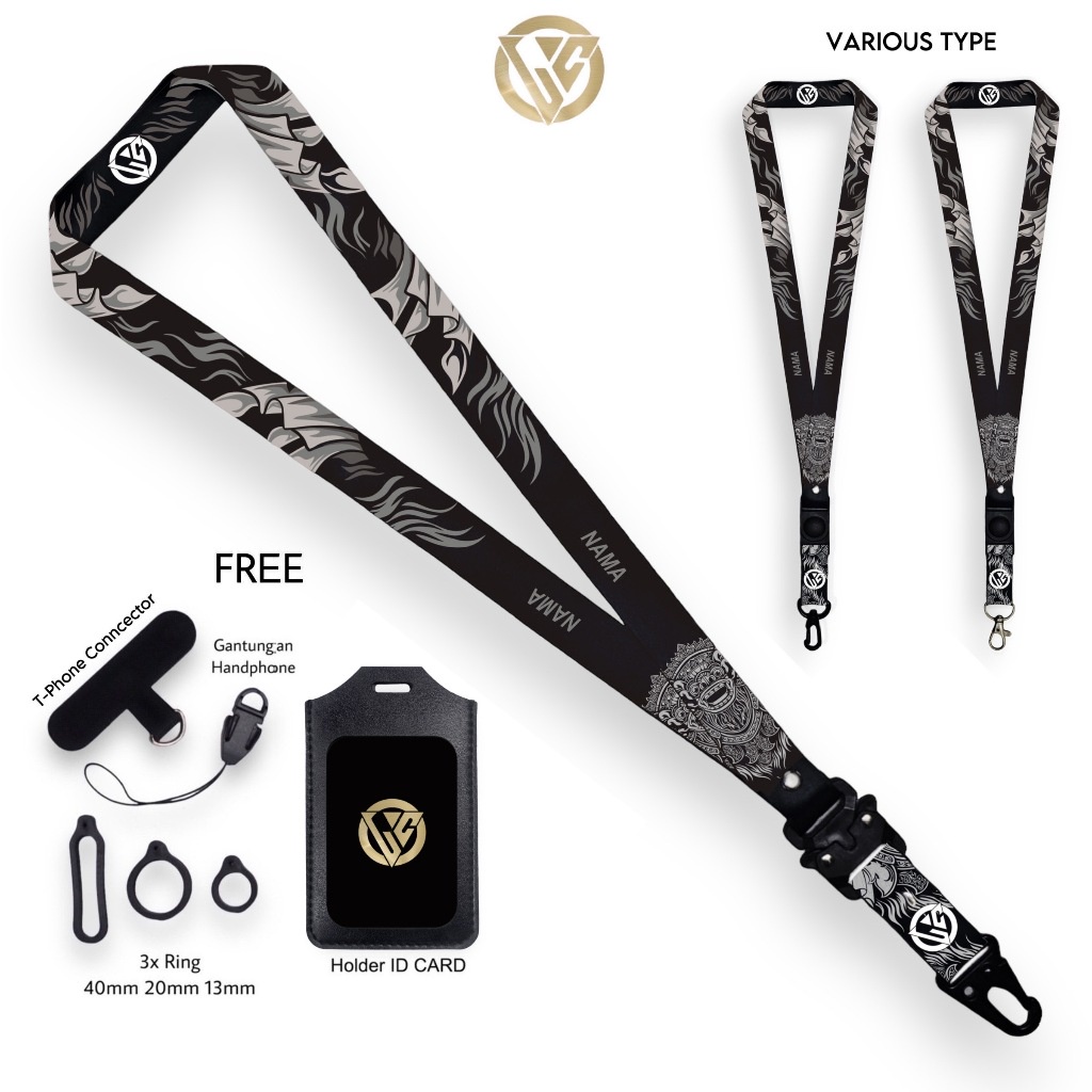 

iK! Lanyard Craft Custom Nama Barong V3 Series Gantungan Holder ID Card