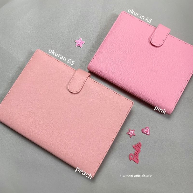 

iK! Harmoni - Binder Polos Eksklusif-B5 26 Ring - Agenda Polos B5 - Binder bahan kulit premium