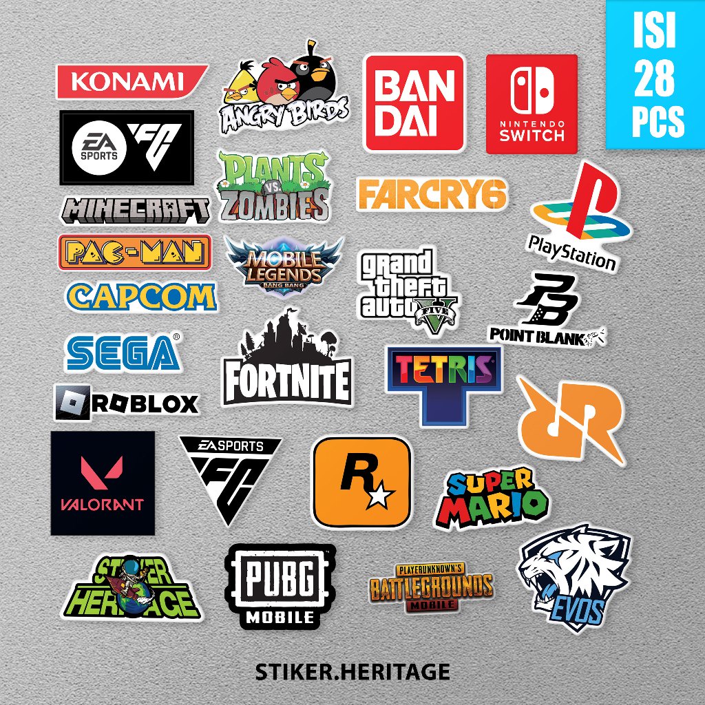 

IK! Stiker Sticker PACK GAMES untuk laptop case tumbler stiker laptop STIKER MOTOR stiker untuk