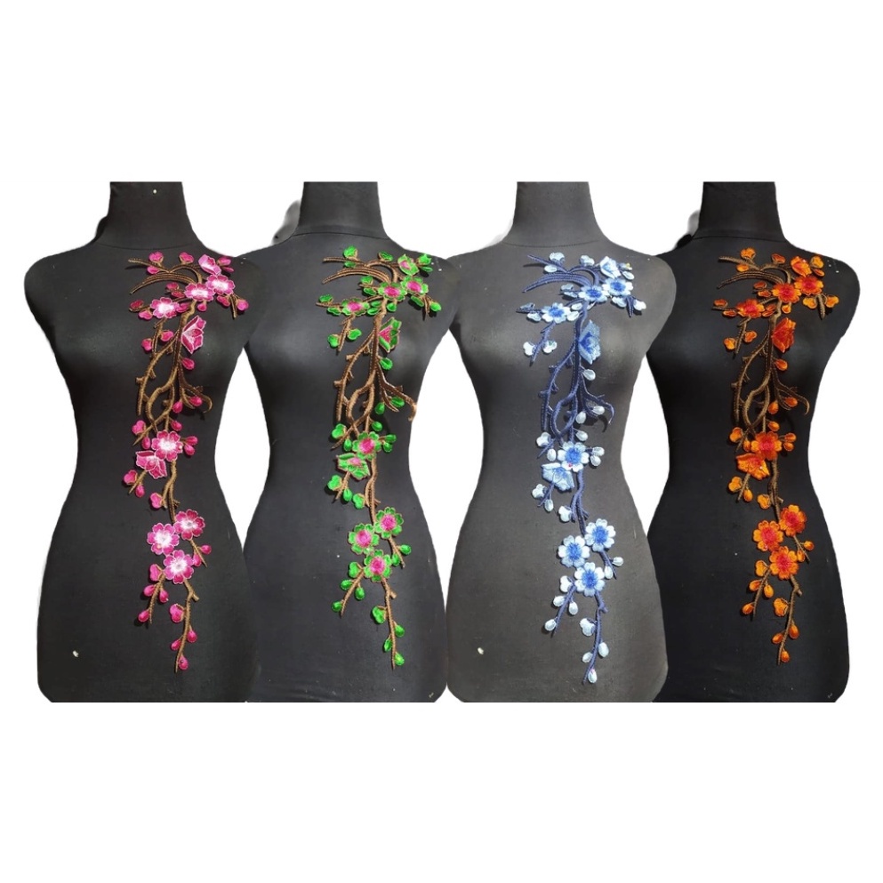 Renda Bordir Bunga Sakura Rayon