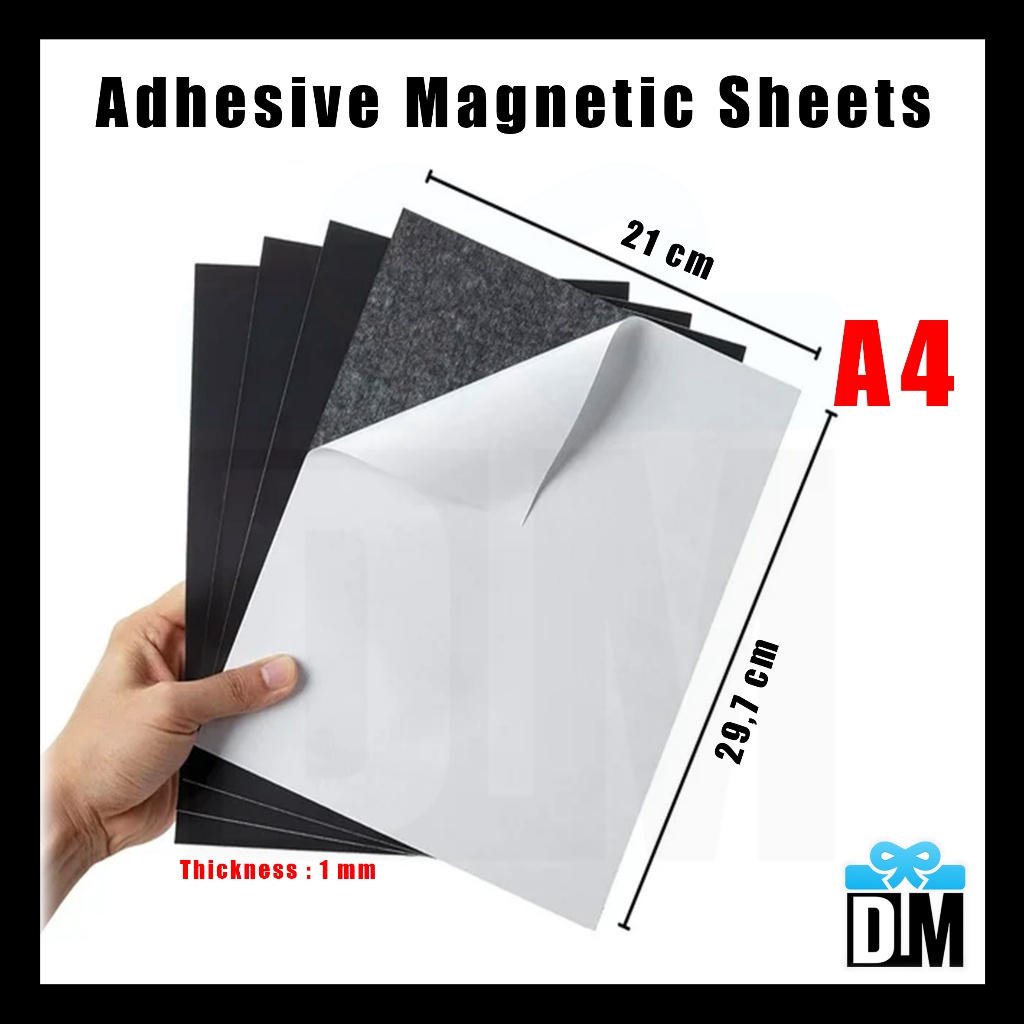 

iK! Magnet Lembaran Ukuran A4 HVS Magnet Karet Ruer Sheet Adhesive Strip Lem Double Tape #M