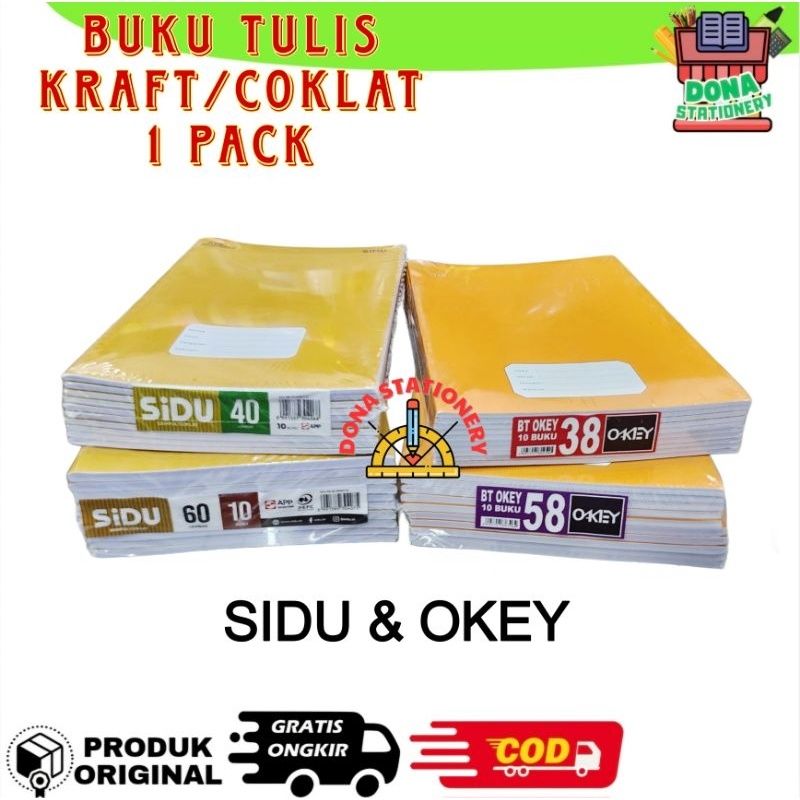 

IK! [ PACK ] BUKU TULIS SIDU SAMPUL COKLAT Buku tulis SIDU 40 Lembar BUKU TULIS SUDAH DI SAMPUL BUKU
