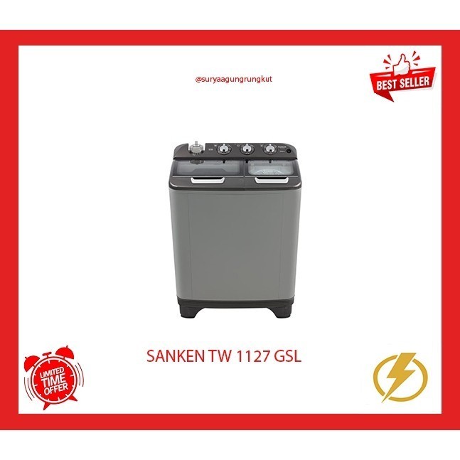 MESIN CUCI 2 TABUNG SANKEN - TW1127GSL