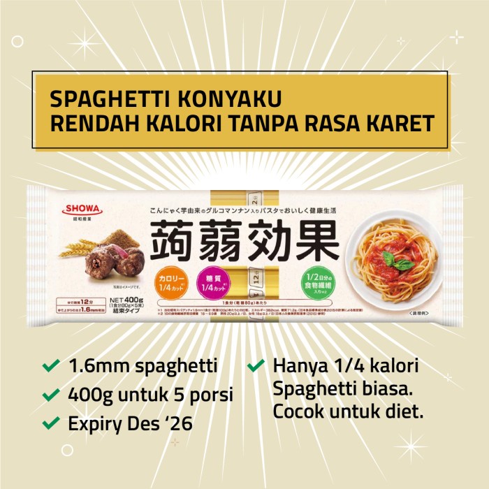

Ready Showa Konyaku Spaghetti Rendah Kalori