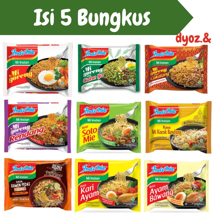 

Ready Indomie Goreng / Kuah Paket 5 Pcs - Indomie Isi 5 Bungkus