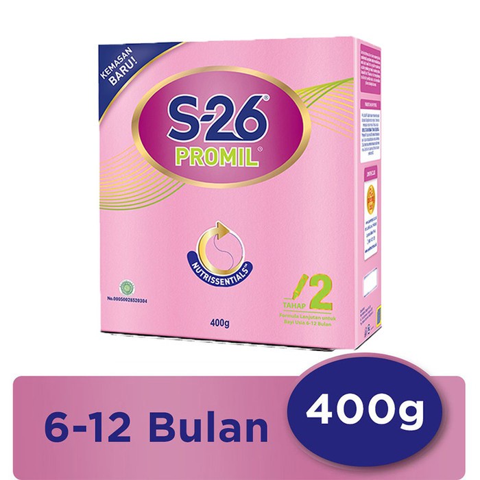 S-26 Promil Tahap 2 Susu Formula Bayi 6-12 Bulan 400 g Termurah dan berkualitas