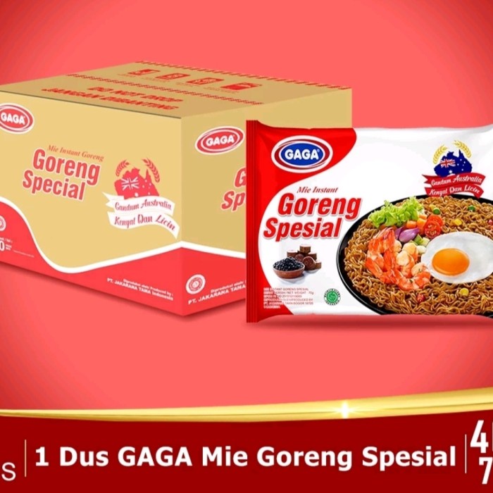 

Ready Mie Gaga Goreng Spesial 75G ( Satu Dus Isi 40 Bungkus )