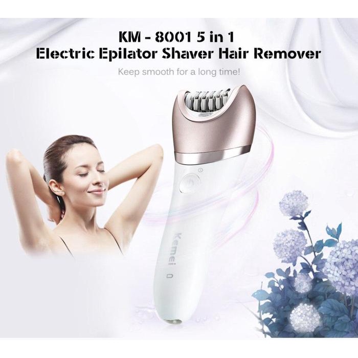 New Kemei Km-8001 5 In 1 Lady Electric Epilator Shaver Hair