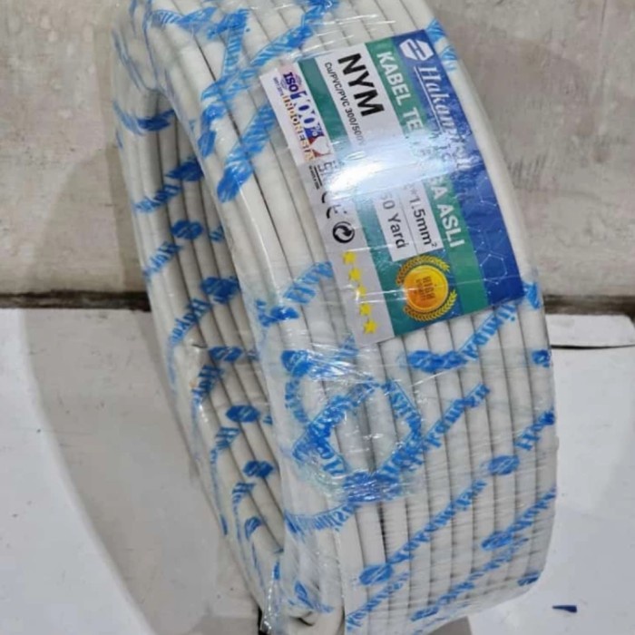 kabel listrik kawat tembaga HAKAMITSU NYM 2 1,5mm /50 meter/ kabel listrik kawat SNI