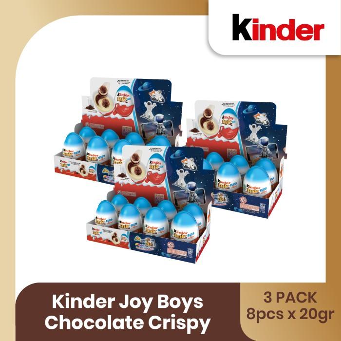 

Promo Kinder Joy Boys Chocolate Crispy 20Gr Isi 8Pcs - Triplepack Coklat Snack Ready
