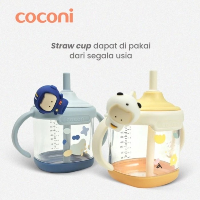 Coconi Sip N Grow Tumbler 260Ml Sippy Cup Gelas Susu Anak Sedotan #Gratisongkir