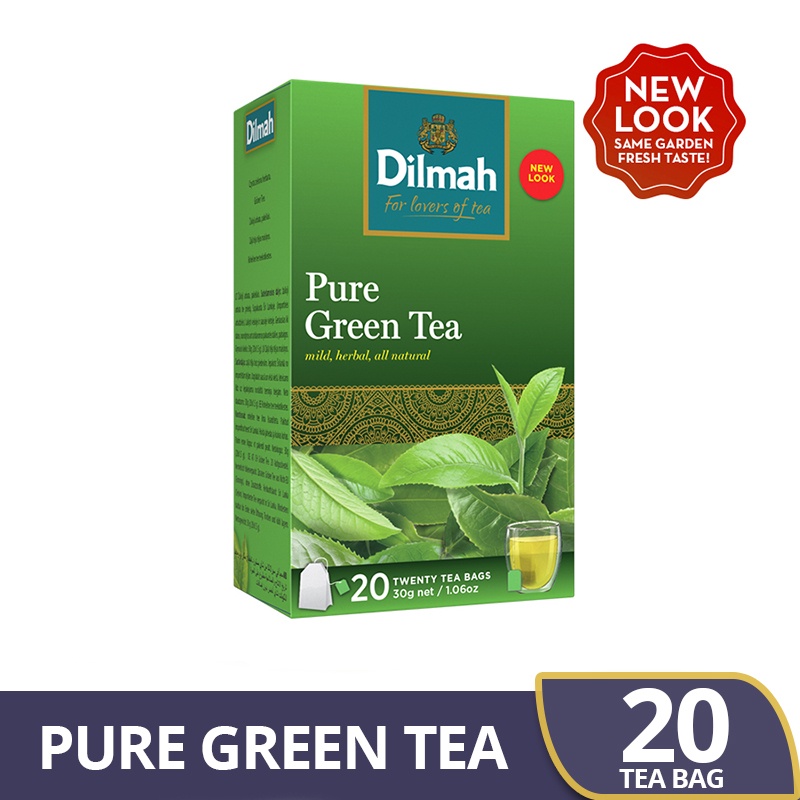 

( PROMO ) Dilmah Pure Green Tea - Teh Celup (Tag Tbag 20s) BEST SELLER