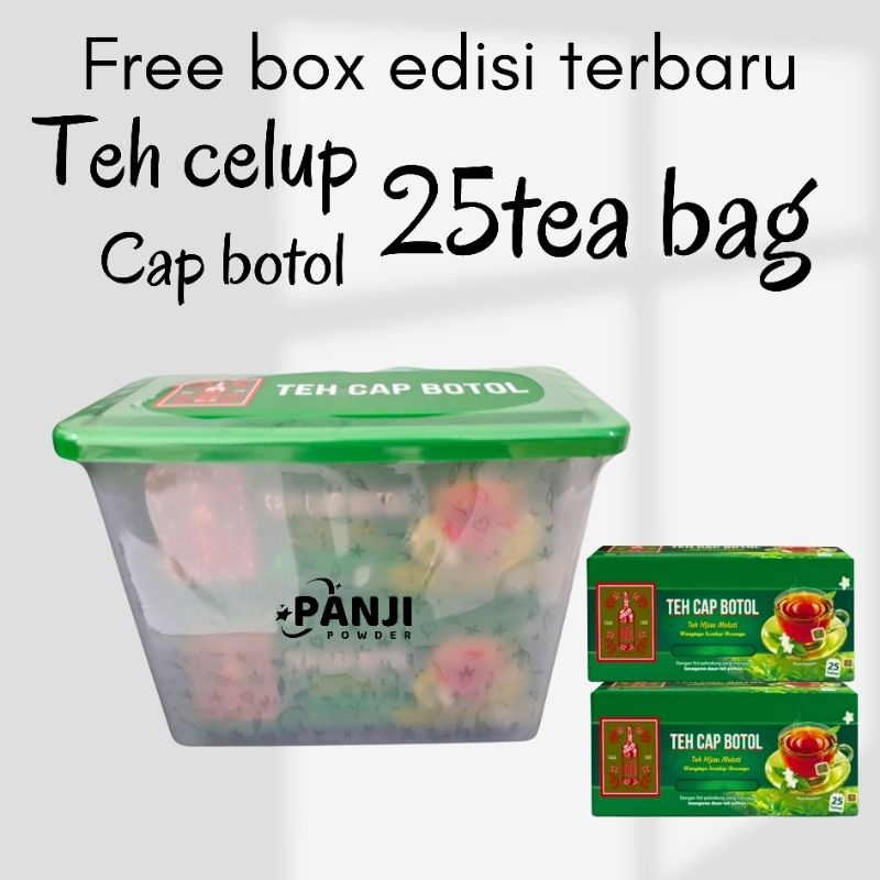 ( PROMO ) TEH CAP BOTOL FREE BOX TEH BOTOL CELUPI TEH CELUP CAP BOTOL HIJAU TEH CELUP TEH CELUP CAP