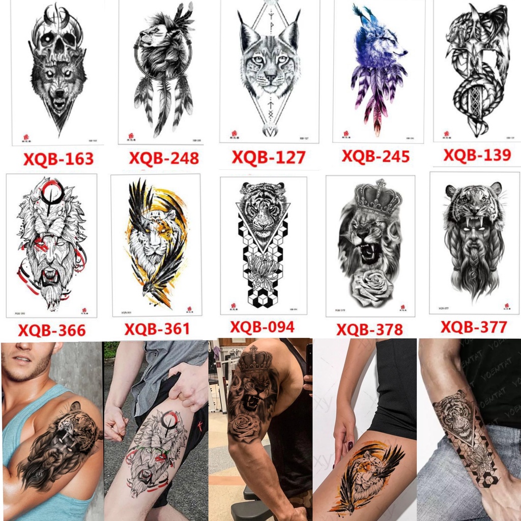 Grosir Stiker Tato / Tato Temporer 21x11cm Motif Aesthetic Tatto Temporary Tato Halal Tato air