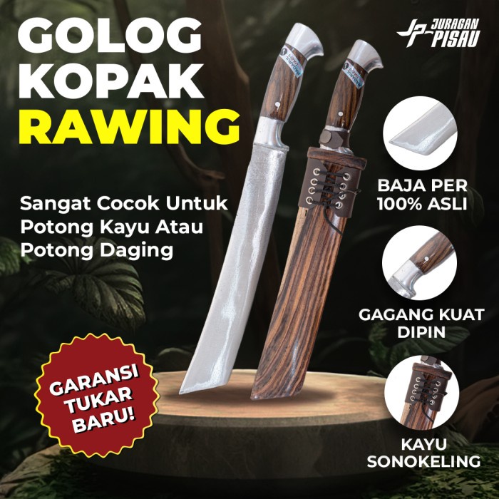 Golok Sembelih Kopak Rawing Multifungsi Pisau Daging Panjang Juragan Pisau
